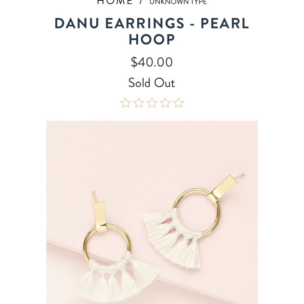 Danu Pearl Hoop Earrings - Gold and White